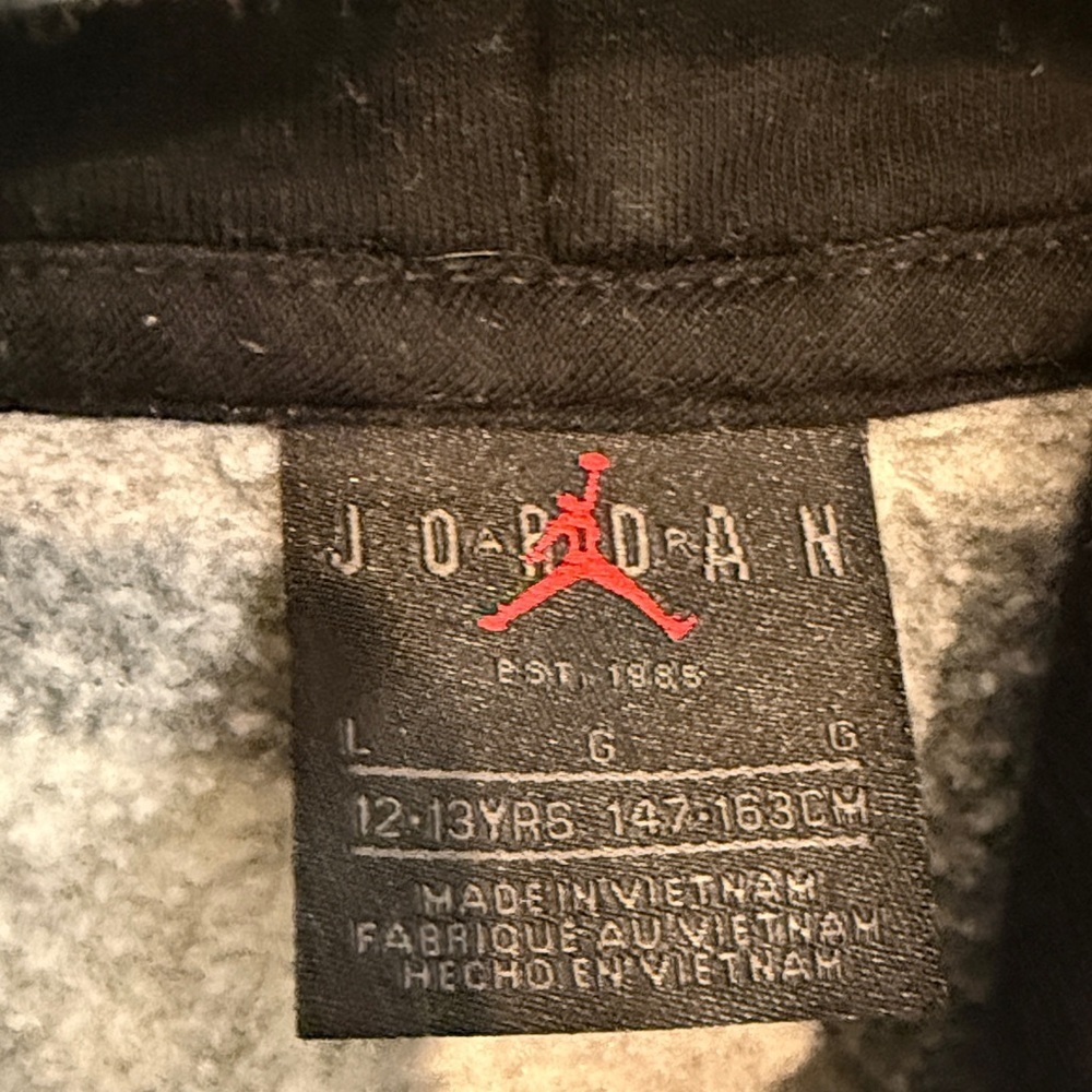 Jordan Black Crewneck Hoodie with Allover Logos - Picture 5 of 8